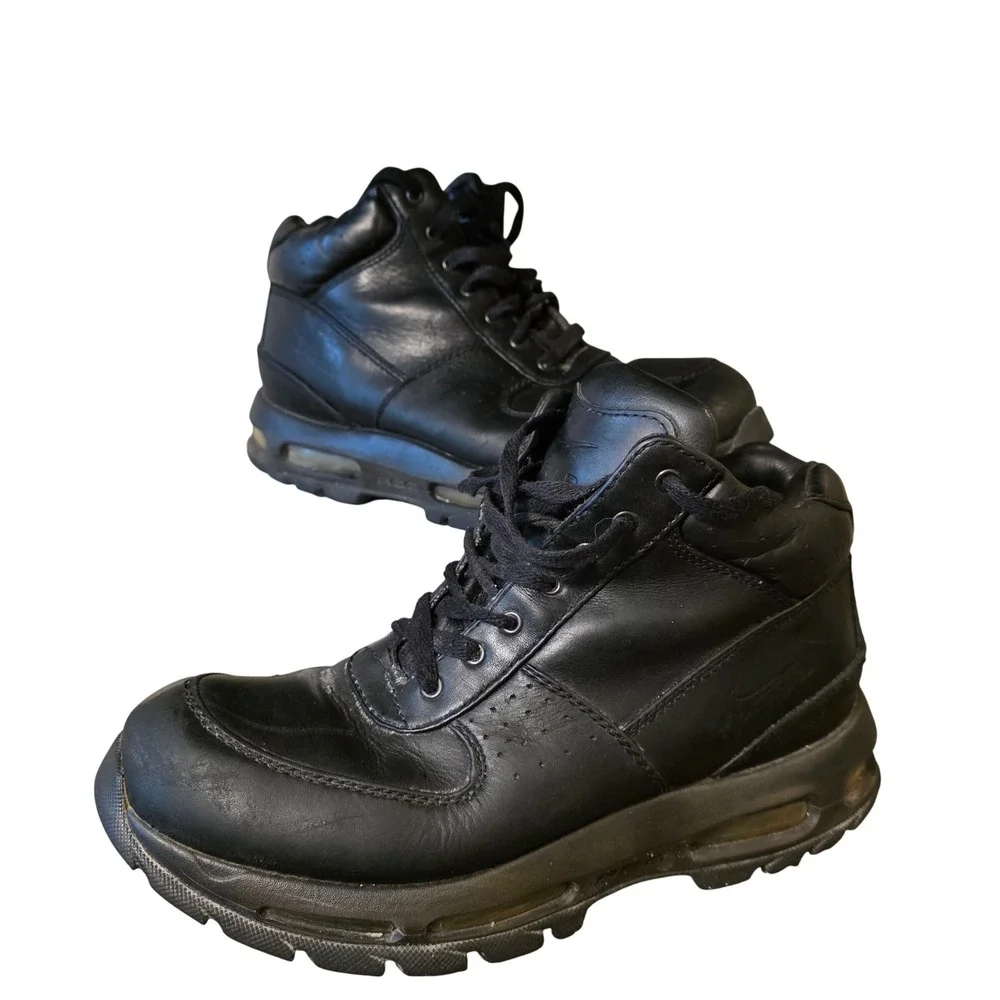 Nike ACG Air Max Goadome‎ Black Leather Hiking Boots 865031-009 Mens Size 9